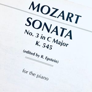 Mozart Sonata Sheet Music No. 3 C Major K. 545 Fir Piano